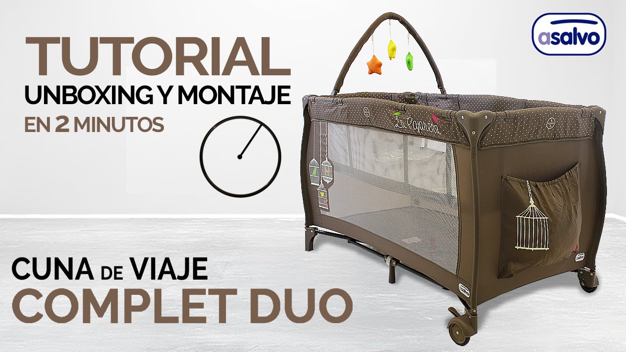Unboxing and Assembly Tutorial 2 min. Travel Cot Duo l Asalvo - YouTube