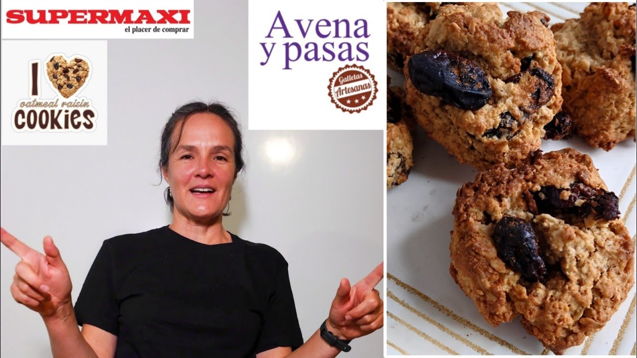 🍪 ¡Galletas de AVENA CON PASAS en 15 MINUTOS !! / Con productos de SUPERMAXI / 