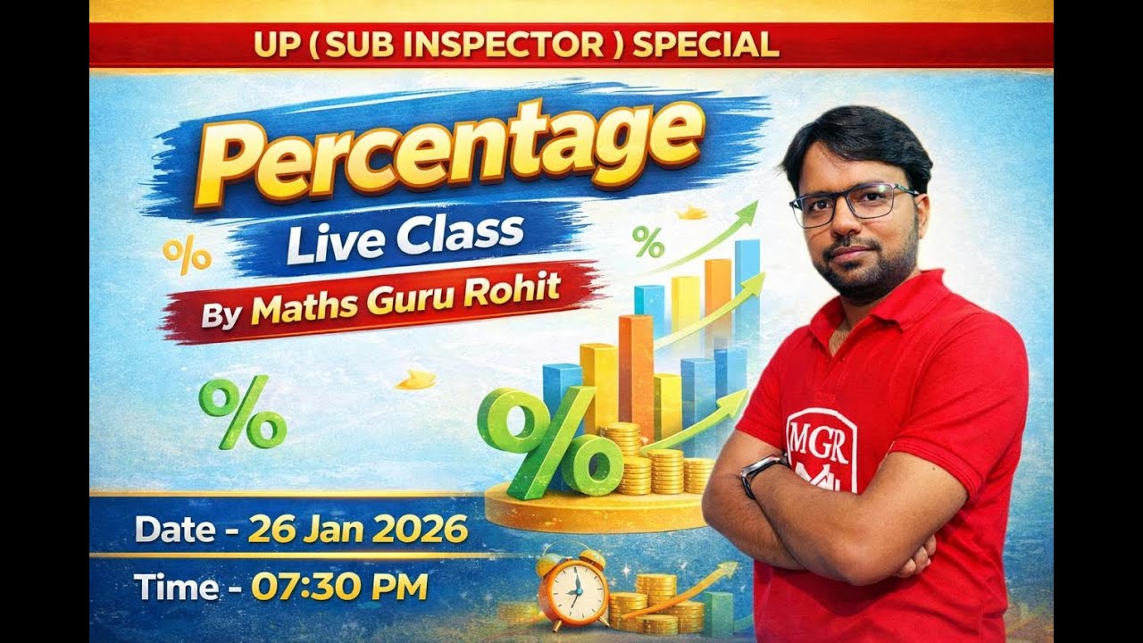 Percentage  (प्रतिशत) | Maths Guru Rohit #mathsclasses #mathsliveclass