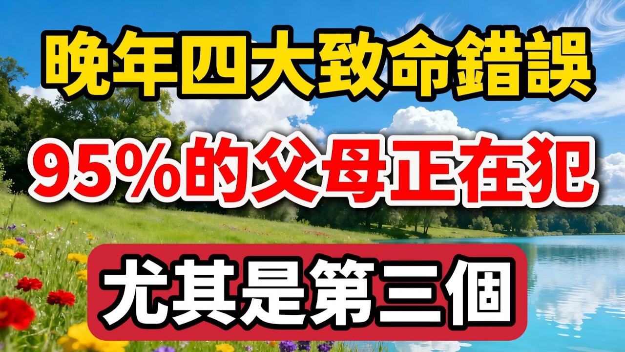 晚年四大致命錯誤：95%的父母正在犯，尤其是第三個【老羅談人生】#晚年生活 #中老年生活 #人生感悟 #生活經驗 #情感故事 #家庭關系 #退休 #養老