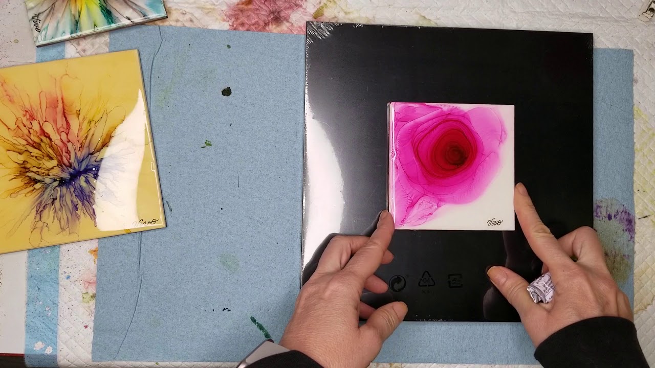 #126 how I seal alcohol ink paintings on paper and tile. - YouTube