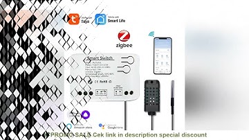 Mumubiz Zigbee 1 Gang Smart Switch with Temperature Humidity Sensor, Tuya Smart Life APP ,Passive Dr