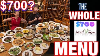 $700  | THE WHOLE HARVEST THYME MENU | FT K. KENNEDY | MOM VS FOOD VS HT ?????  EAT LOCAL