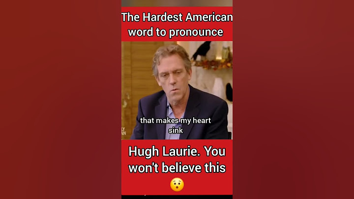 The Hardest word in an American accent?🇺🇸 Hugh Laurie surprises us 😯