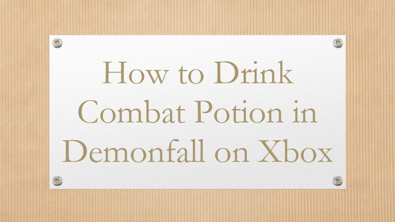 How to Drink Combat Potion in Demonfall on Xbox
