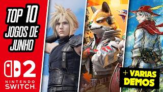 TOP 10 JOGOS para Switch e Switch 2 em JUNHO de 2026 + Varias DEMOS