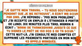Je quitte mon travail – Tu nous soutiendras pendant que je me retrouve , a écrit ma sœur par SMS