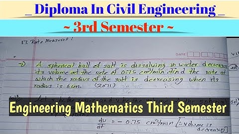 3rd Semester Engineering Mathematics Imp Model Qn For Exam 💯🔥 #ctevt #diploma