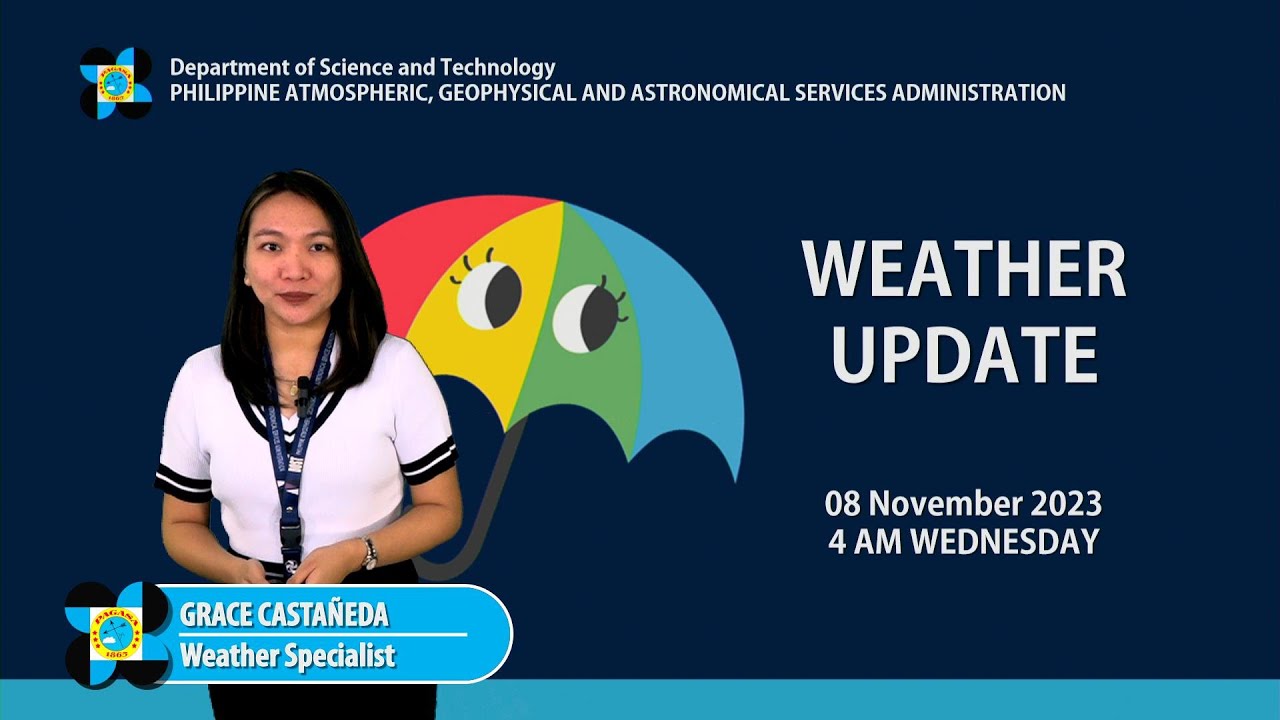 Public Weather Forecast issued at 4AM 08 November 2023 YouTube