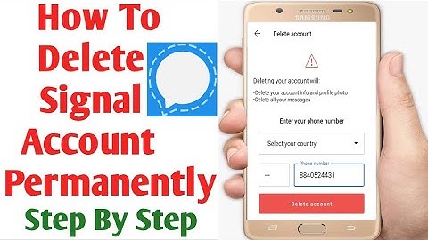 How To Delete Signal Messenger App Account Permanently | Signal Account Delete Kaise Kare