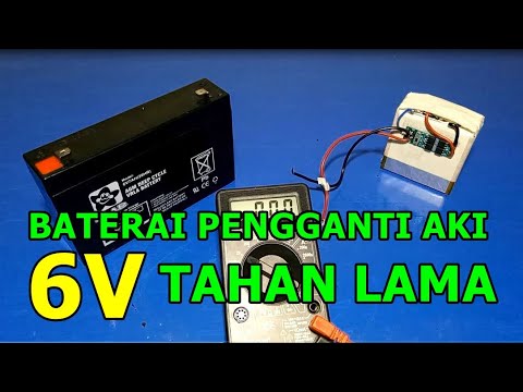 MERAKIT BATERAI PENGGANTI AKI 6V UNTUK MOBIL MAINAN ANAK || BATERAI LI-ION POLYMER BEKAS LAPTOP. 