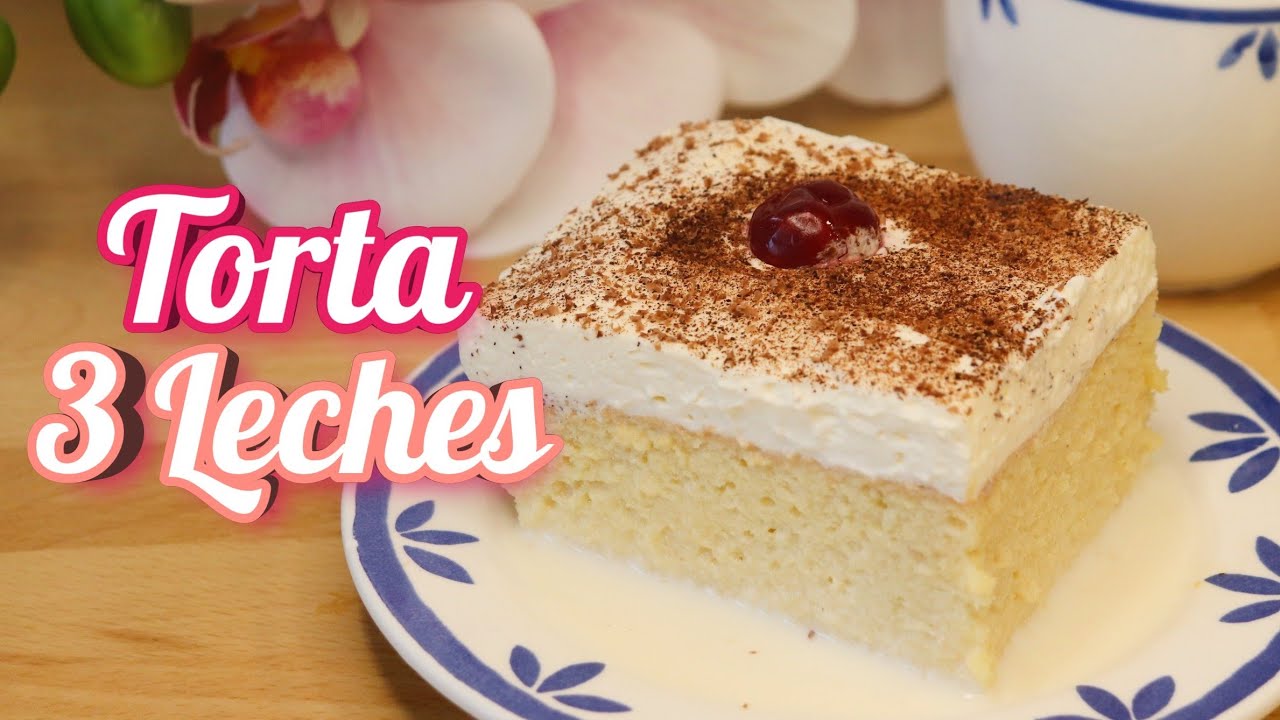 Pastel 3 leches Esponjoso y Húmedo