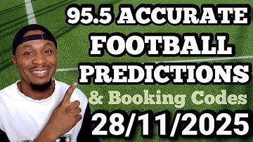 FOOTBALL PREDICTIONS TODAY 28/11/2025 | SOCCER PREDICTIONS TODAY | BETTING TIPS #footballpredictions