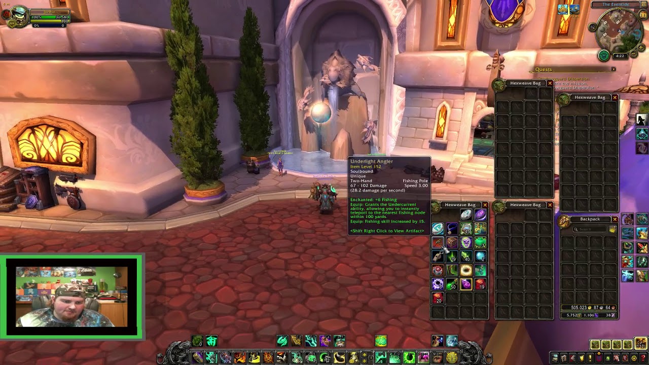 In BFA what happens to the Artifact Fishing Pole YouTube