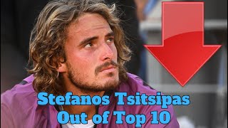 Stefanos Tsitsipas out of the ATP Top 10 Rankings