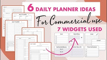 6 Daily Planner Templates for Commercial Use + Planner Tutorial (skip to 4 min)