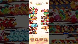 bird sort 2 color puzzle solution niveau 615 #games #gaming #puzzle #puzzlegame #androidgames screenshot 5