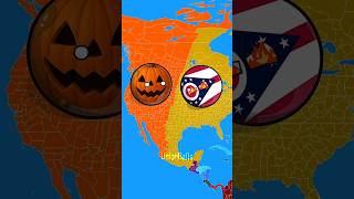 Halloween pumpkin 🎃 vs Ohio 🇺🇸 in nutshell 💀😱 #countryballs #geography #viralshorts #shorts