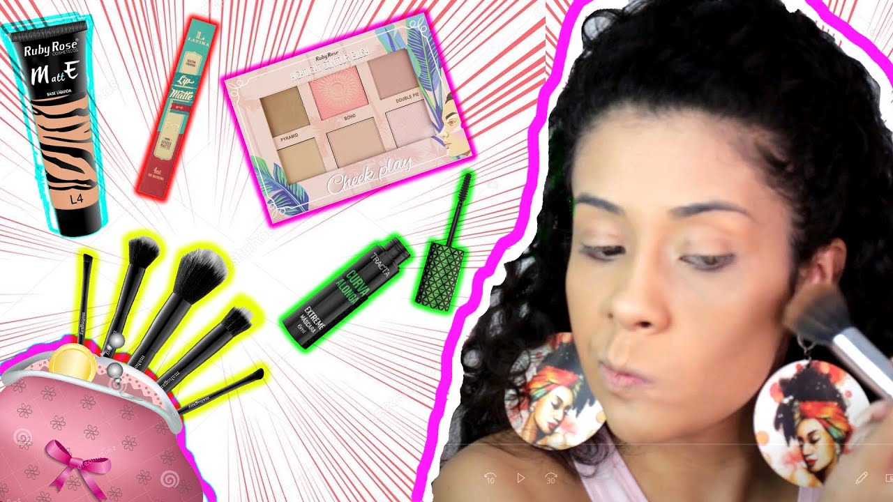 KIT DE MAQUIAGEM BARATINHA PARA INICIANTES !!! diário: Maquiando do ZERO 1#
