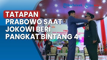 Tatapan Prabowo saat Jokowi Menyematkan Pangkat Kehormatan Jenderal Bintang 4 kepada Dirinya
