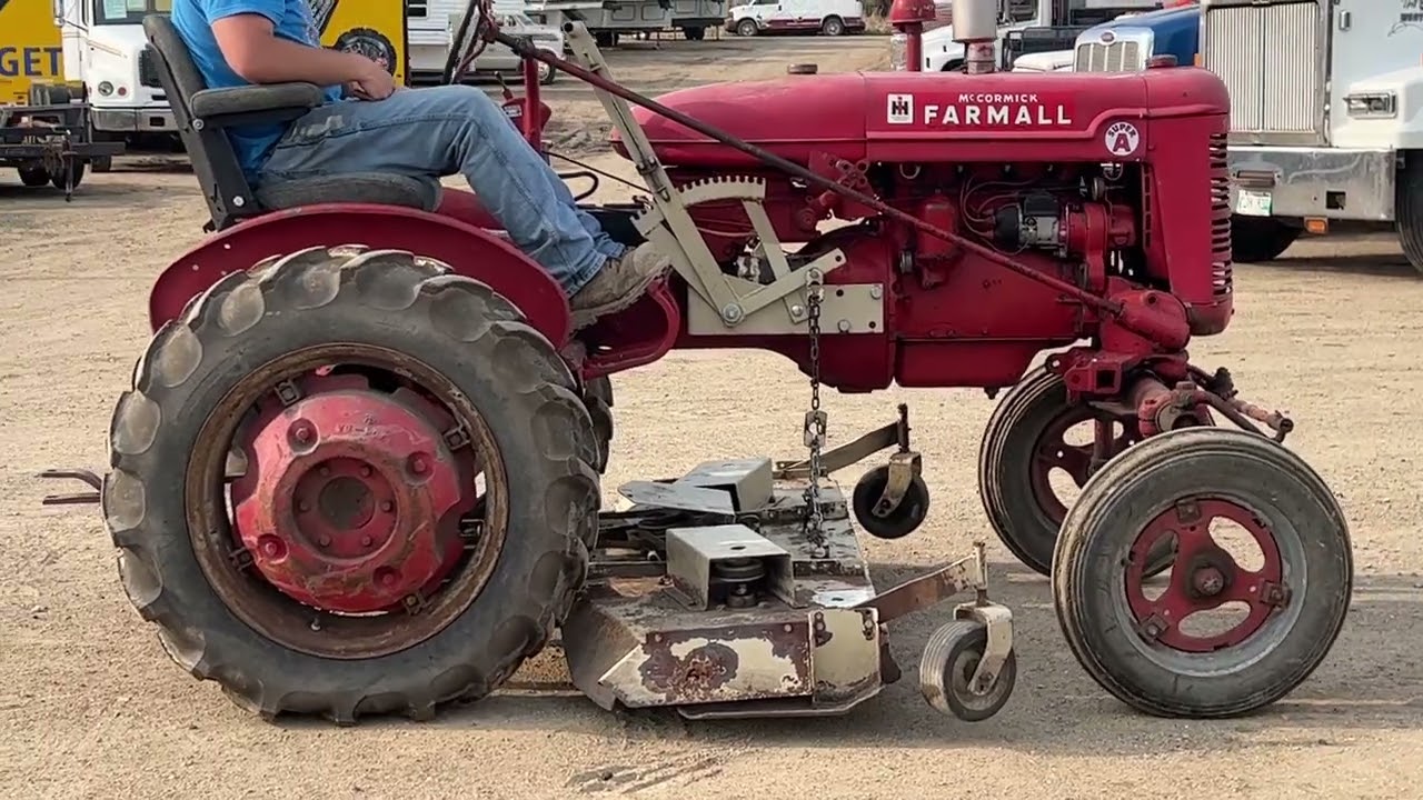 International Super A Tractor with Wood L59 Mower deck, Selling at Fraser Auction June 10, 2023