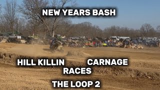 NEW YEARS BASH AT THE LOOP 2 GETS WILD! HILL KILLIN, KNOCK OUT RACES, CARNAGE!
