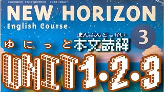 ニューホライズン3年 UNIT1,2,3 詳しい解説