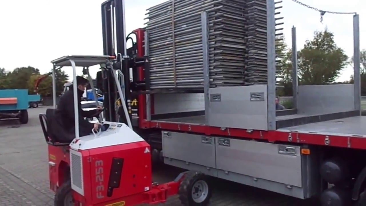 Mitnahmestapler Entladung mit hohem Lastschwerpunkt