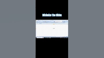Minimize The Ribbon#excel#excel tips#excel tips and tricks#microsoft excel#excel tricks