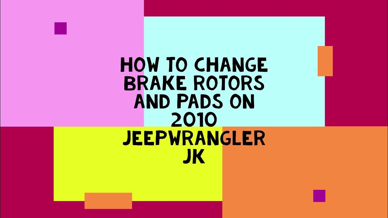 jeep wrangler jk 2010 rear brake rotors and pads install YouTube