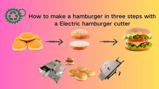 Automatic Hamburger Slicer | Electric Hamburger Burger Bun Cutting Machine | Fast Food Burger Slicer