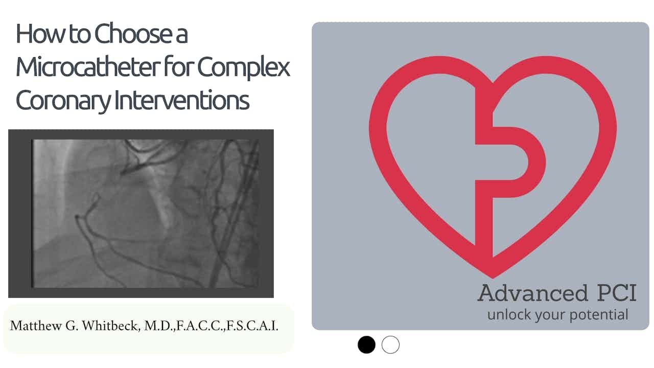 How to Choose a Microcatheter for Complex Coronary Intervention