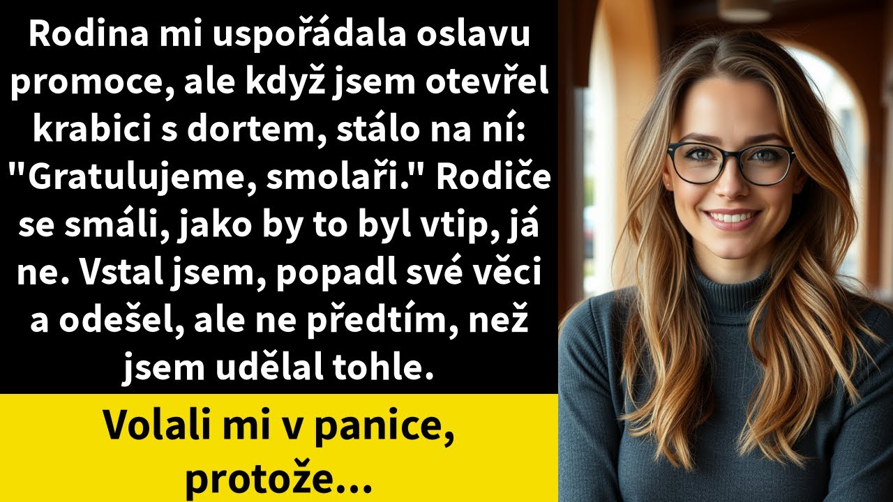 Rodina mi uspořádala oslavu promoce, ale když jsem otevřel krabici s dortem, stálo na ní: