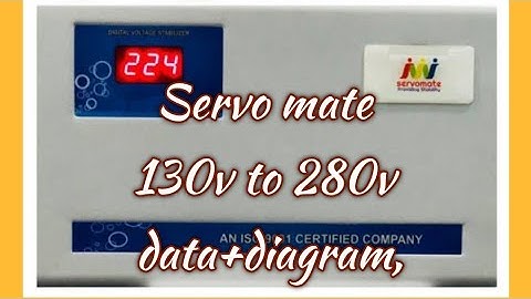 Servo mate / round transformer / automatic stabilizer / 130v to 280v / data+diagram / Mehta electric