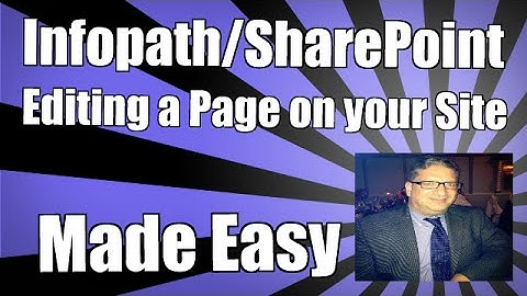 How To Edit a Page in Sharepoint - SharePoint 2013 SharePoint 2016 Tutorial