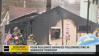 Fire in Harrison Township damages four buildings