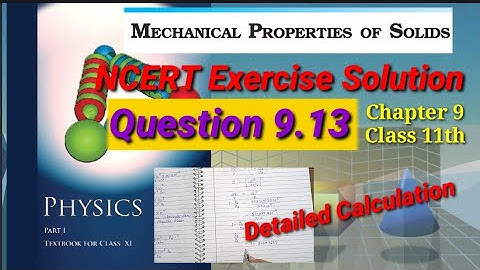 NCERT Exercise Solution | Question 9.13 | Class 11th Physics | Chapter 9|