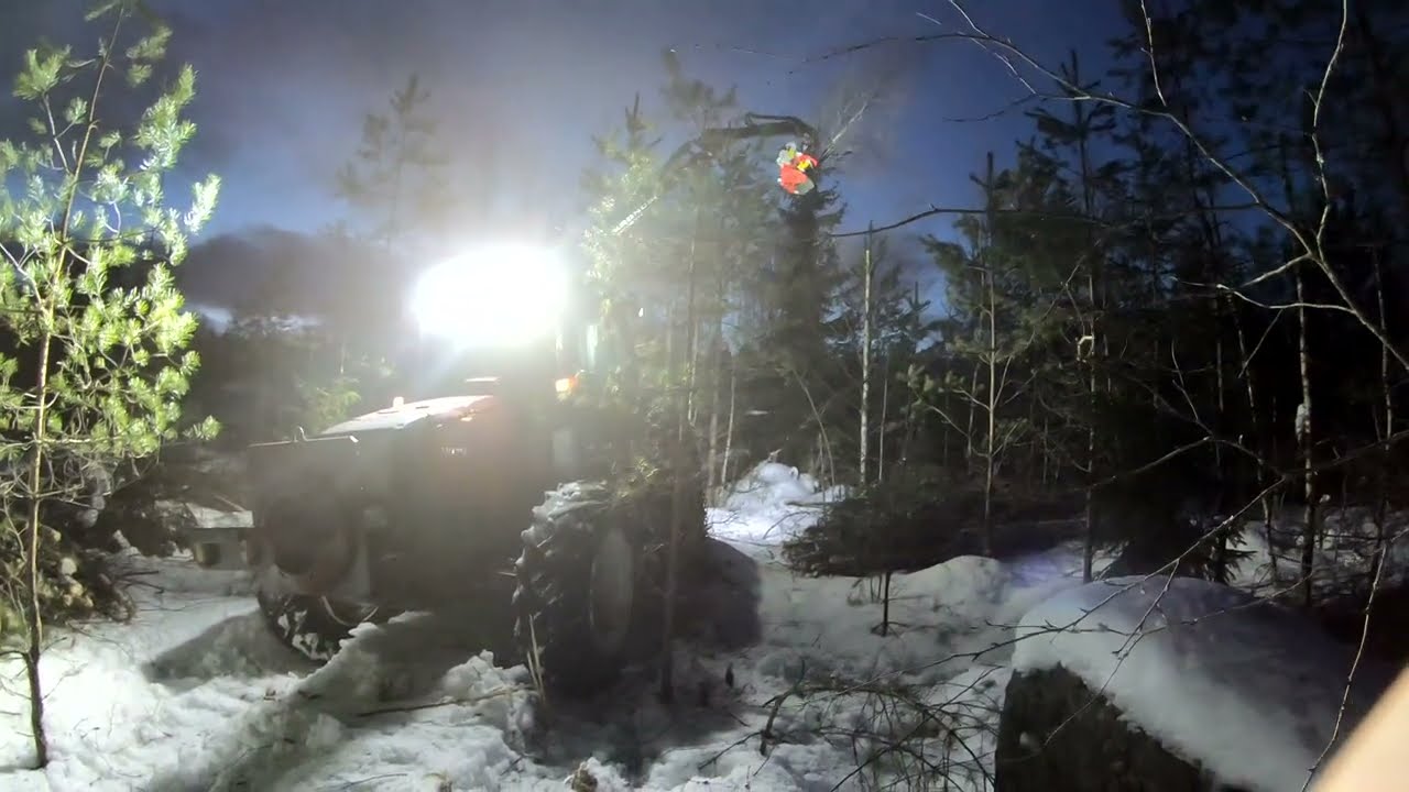 Energiapuuta Kemera harvennukselta | Valtra 6550 HiTech | Nisula N175E