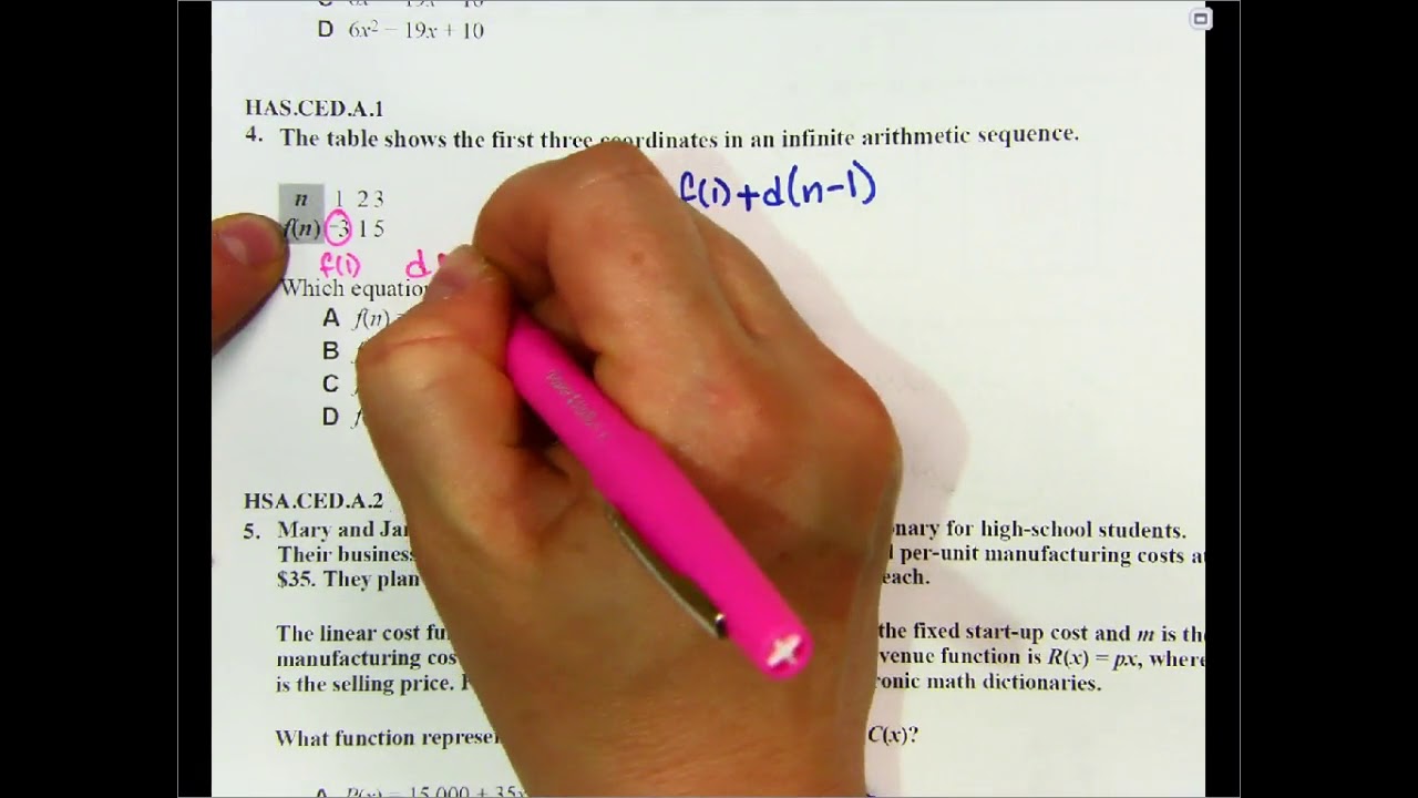 EOC Math 1 Practice Test B 4 YouTube Eoc math 1 practice test b 4 youtube