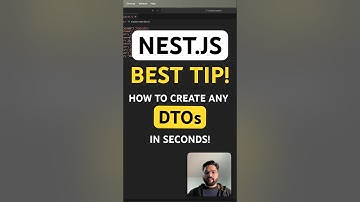 NestJS Trick to CREATE DTOs in Seconds! Class Transformer & Validator #programming #shorts