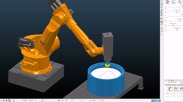 PowerMILL Robot Stone Milling Simulation