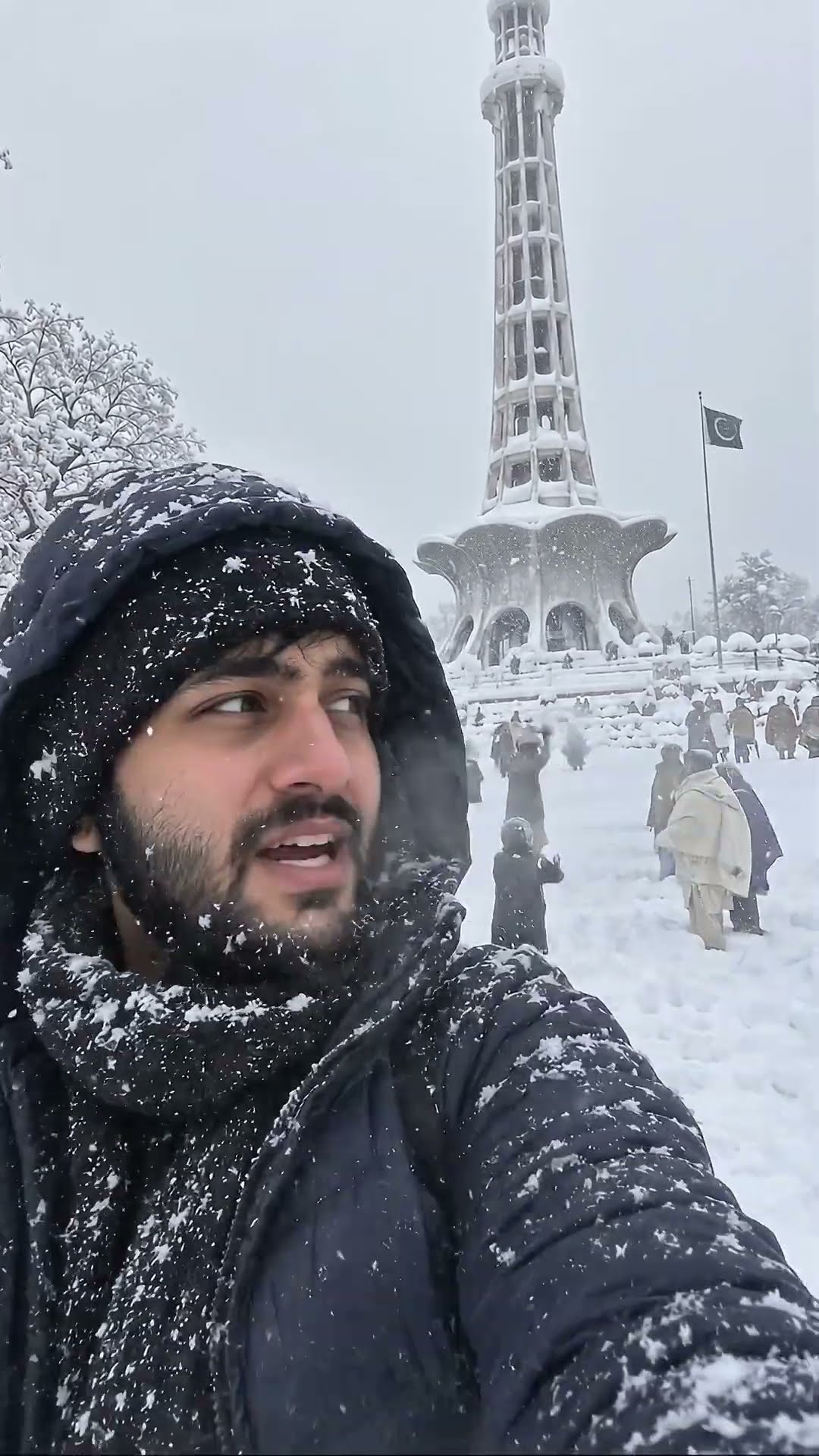 AI video: selfie in snow