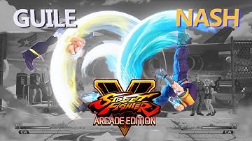 【Street Fighter V: Arcade Edition】 Guile x Nash V-Trigger 2 Combos