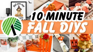 🍁10 MINUTE FALL DOLLAR TREE DIYS that will leave your house looking COZY! SAVE MONEY on these diys