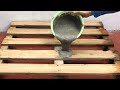 Creative Ideas From Wood Pallet And Cement .Technique Making Coffee Table . Cement Craft Ideas