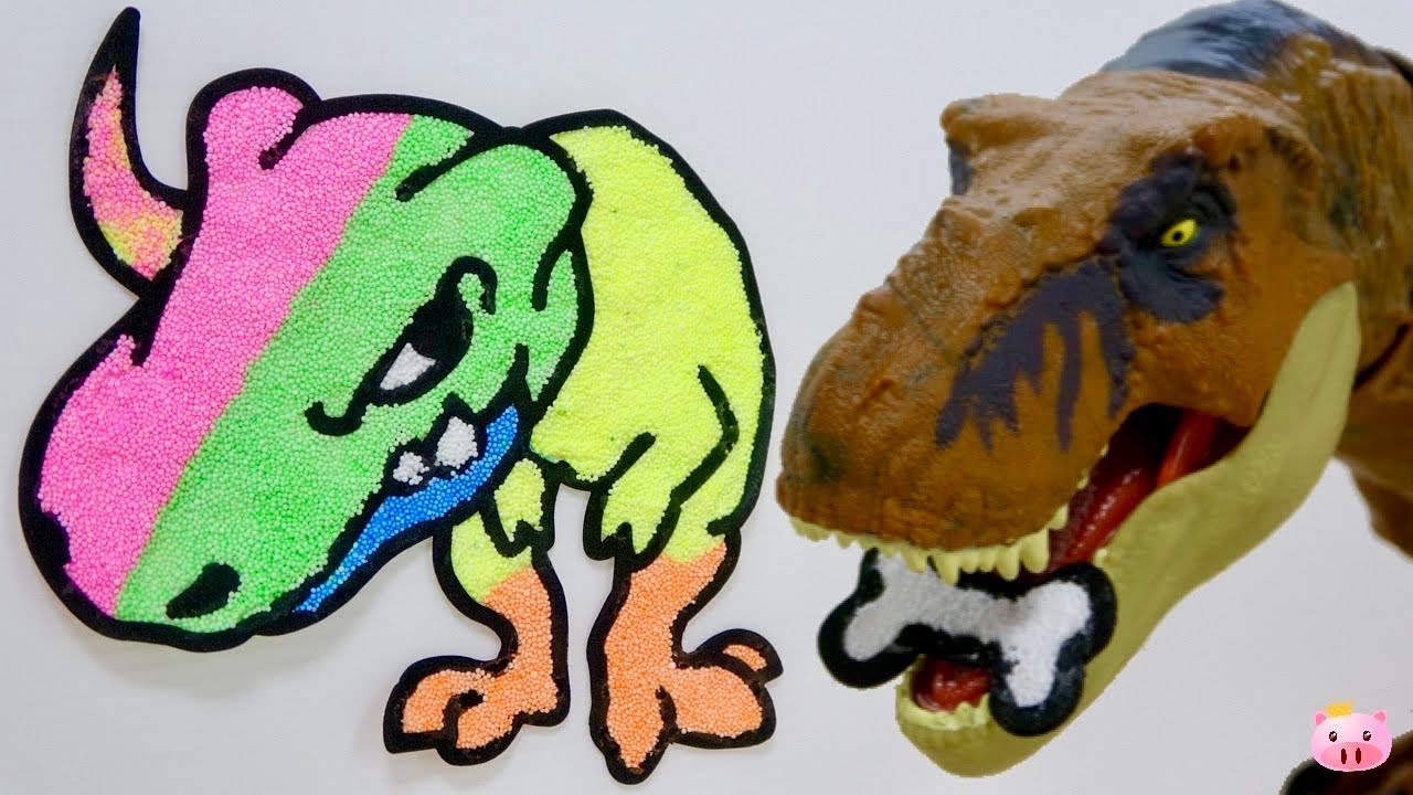 恐竜工作】つぶつぶ粘土で自分だけのティラノサウルス作り！「マジック 
