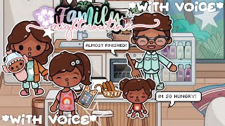 *Aesthetic* Family Night Routine 😴🌷 !! *with voice 🎙️* Toca Boca Life World Family Roleplay 🌍