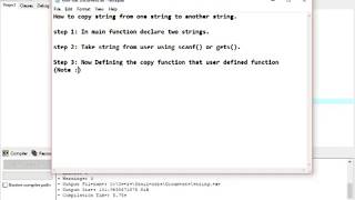 String copy Operation without using predefined function.