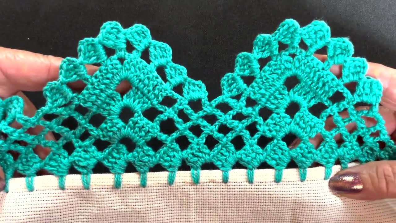 👀IMPRESIONANTE ORILLA DE MANTELES O SERVILLETAS🙋‍♀️PUNTILLAS FACILES 459