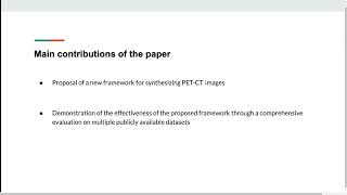 Presentation - Mapping in Cycles  Dual Domain PET CT Synthesis Framework with Cycle Consistent Const